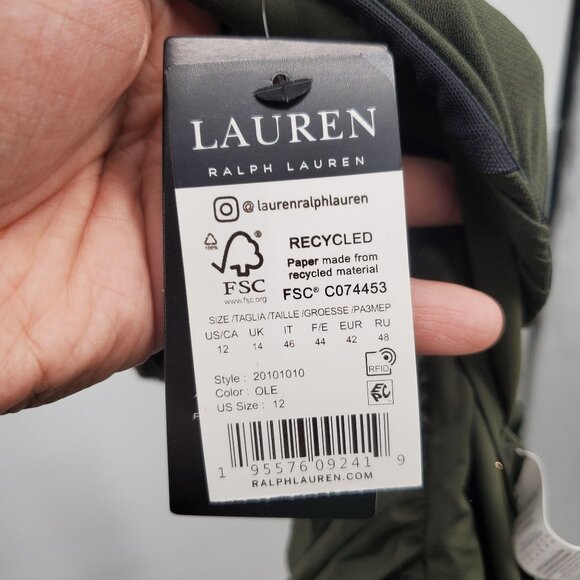 Ralph Lauren Ruffle Surplice One Piece Swimsuit Women Size 12 NWT Slimming Fit - Picture 9 of 16